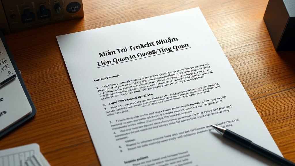 Miễn Trừ Trách Nhiệm - Bảo Vệ Chính Mình Trong Thế Giới Đa Chiều Của Five88