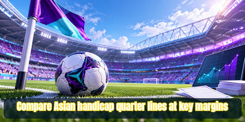 Compare Asian handicap quarter lines at key margins.